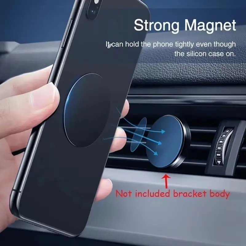 Universal Metal Disk Plates for Magnet Car Phone Holder  Iron Sheet Stickers Magnetic Phone Stand Accessories 5pcs