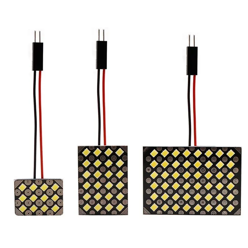 T10 5050 3030 LED Interior Panel Car White Light Reading Lamp Universal Car Trunk Roof Dome Bulb 48 24 12 SMD Lights 12V