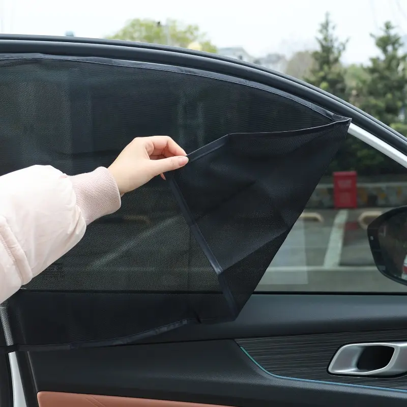 Magnetic Car Sun Shade Anti UV Front Rear Window Sunshield Heat Insulation Plate Blackout Mesh Screen Car Privacy Shield Curtain
