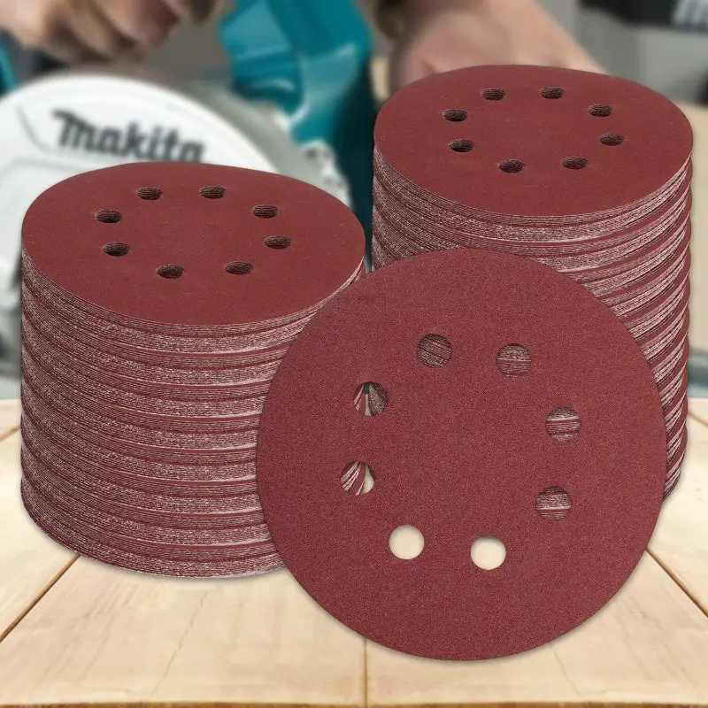Sanding Paper Set 125mm 60-80-120-400-600 Grid Metal Polished Woodworking Abrasive Tools for Automotive Paint Accessories