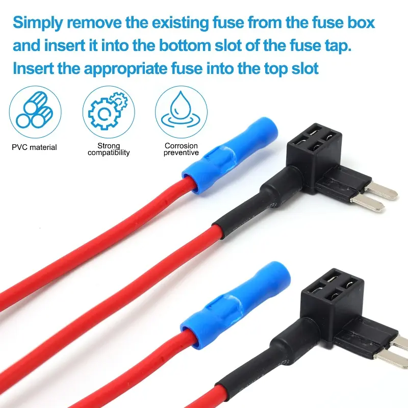 M2 Car Fuse Blades Holder Circuit Adapter Protector Splitter ATM APM Tap Micro Connector Truck Automobile Accessories