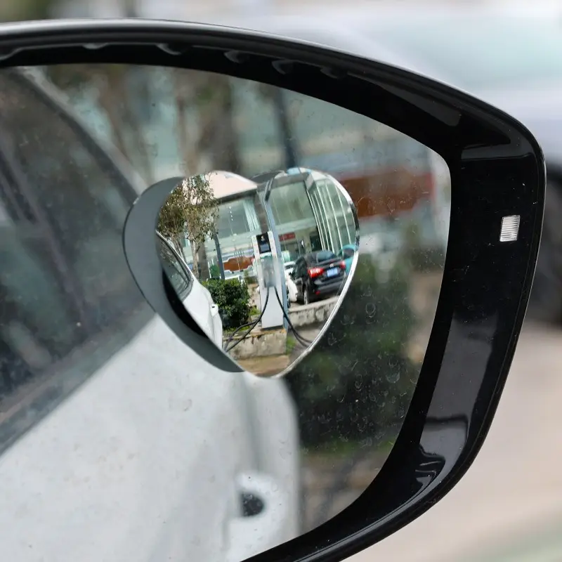 Car Frameless Blind Spots Mirror Cute Heart Shape Side Mirror Rearview Mirrors Auxiliary Accessories for Auto SUV Motorcycle