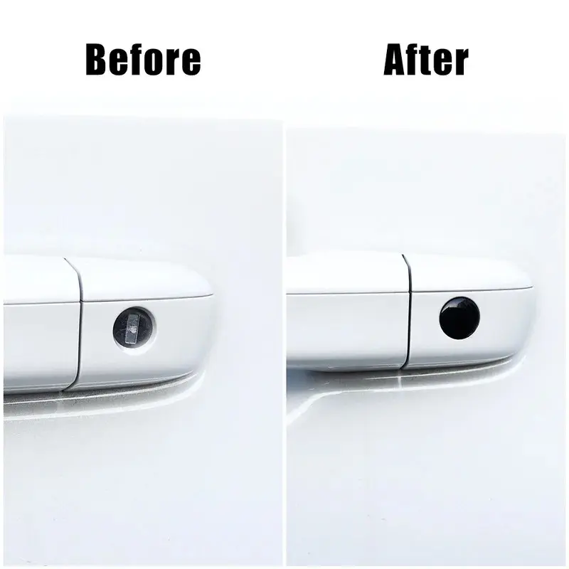 Universal Car Door Keyhole Protective Stickers Self-adhesive Decals Key Hole Lock Protection Decor Decals Auto Door Accessories