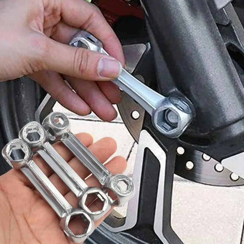 Metal Hexagonal Wrench 6~15mm Car Bicycle Hexagonal Screw Installation Disassembly Tool Multi Purpose Sleeve Bone Shaped Wrench