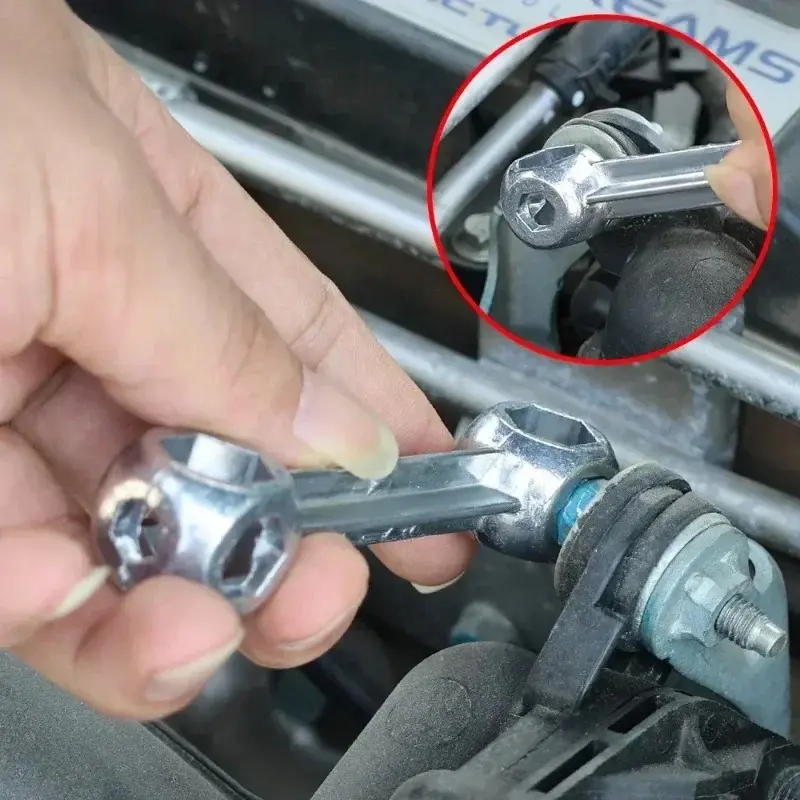 Metal Hexagonal Wrench 6~15mm Car Bicycle Hexagonal Screw Installation Disassembly Tool Multi Purpose Sleeve Bone Shaped Wrench