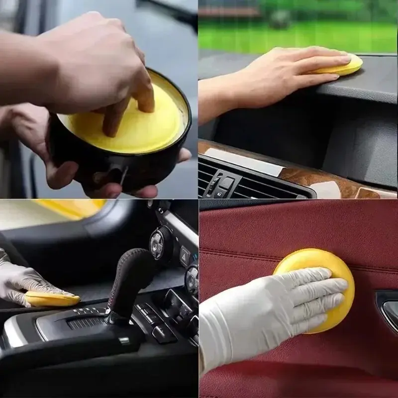 Round Car Waxing Polish Wax Foam Sponge High Density Applicator Pad Cleaning Sponge Auto Detail Washing Car Cleaning Tool