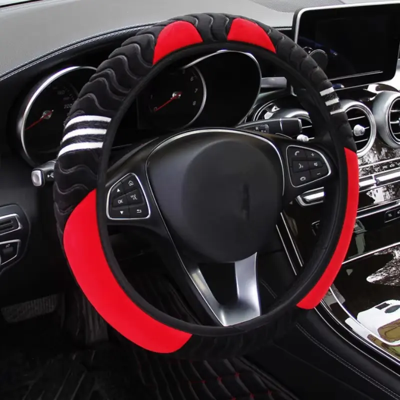 Universal Car Steering Wheel Cover Little Monster Styling Decor Steering Wheel Elastic Covers for Men Women Winter Plush Warm