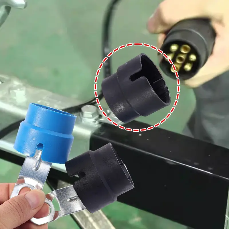 7Core Plug 13 Pins Socket Trailer Connection Fixator Dirt Protection Plug Adapter High Temperature Resistant Trailer Plug Holder