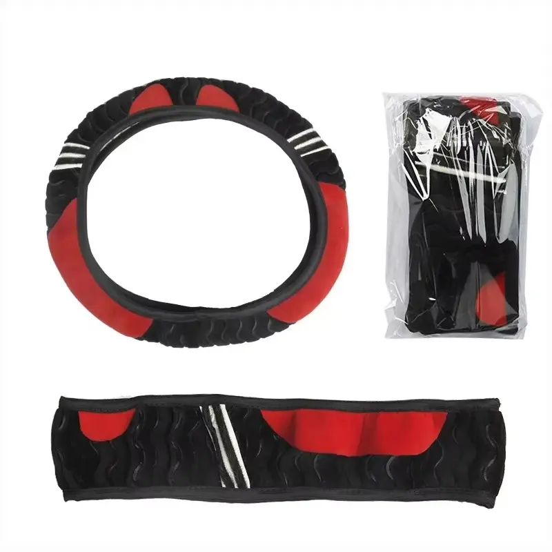 Universal Car Steering Wheel Cover Little Monster Styling Decor Steering Wheel Elastic Covers for Men Women Winter Plush Warm