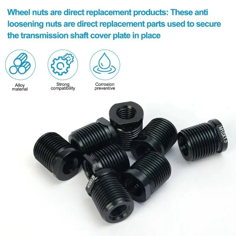 Universal Shift Knob Aluminum Alloy Nut M8x1.25 M10x1.25 M10x1.5 M12X1.25 M14.X1.5 Shift Knob Button Metal Replacement Parts