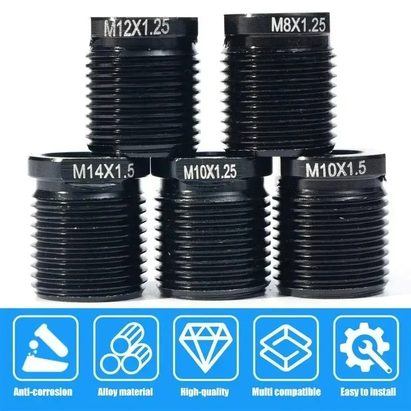 Universal Shift Knob Aluminum Alloy Nut M8x1.25 M10x1.25 M10x1.5 M12X1.25 M14.X1.5 Shift Knob Button Metal Replacement Parts