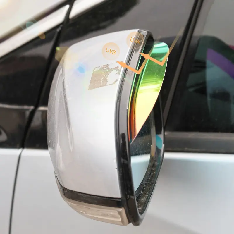 New Car Rearview Mirror Rain Eyebrow Sun Visor Protector Colorful Snow Cover Blades Universal Auto Rear View Mirror Rain Eyebrow