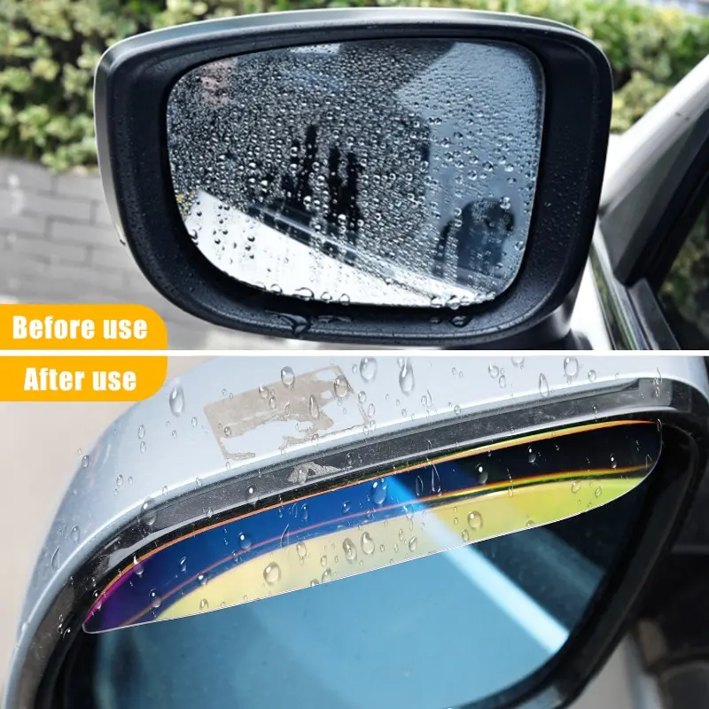 New Car Rearview Mirror Rain Eyebrow Sun Visor Protector Colorful Snow Cover Blades Universal Auto Rear View Mirror Rain Eyebrow