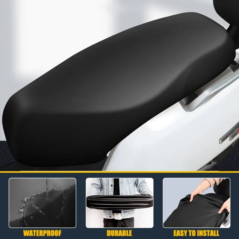 Waterproof Motorcycle Seat Covers Dustproof Rainproof Sunscreen Motorbike Scooter Cushion Seat Cover Protector Cover Accessories