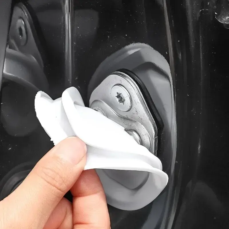 Universal Car Door Closing Shockproof Silicone Cushion Mute Shock Absorber Protective Covers Car Door Latch Accessories