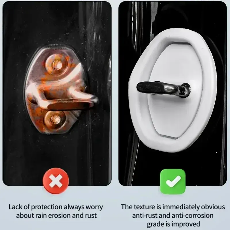 Universal Car Door Closing Shockproof Silicone Cushion Mute Shock Absorber Protective Covers Car Door Latch Accessories