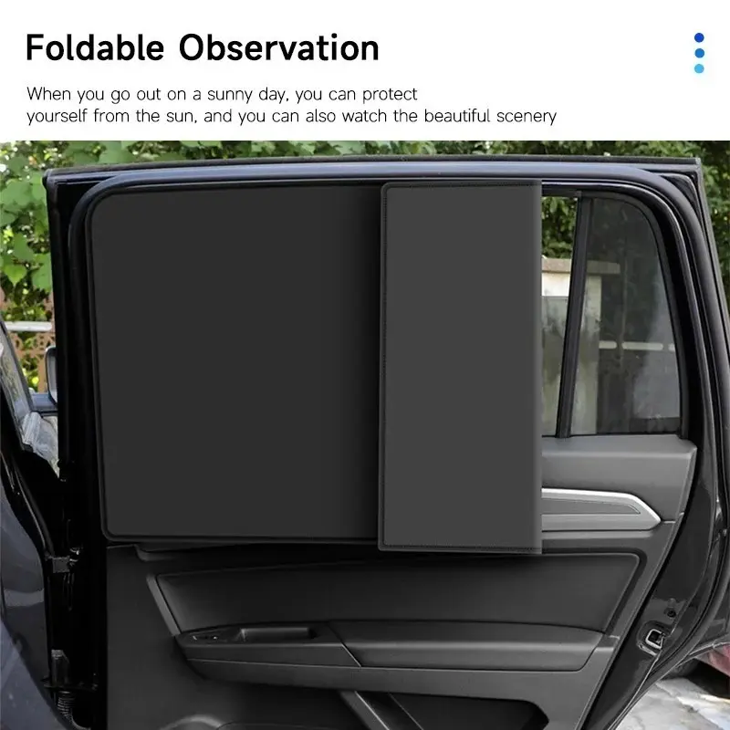 4/1Pcs Car Side Window Curtain Magnet Privacy Front/Rear Window Sun Shade Protection Cover UV Reflection Summer Sunshades