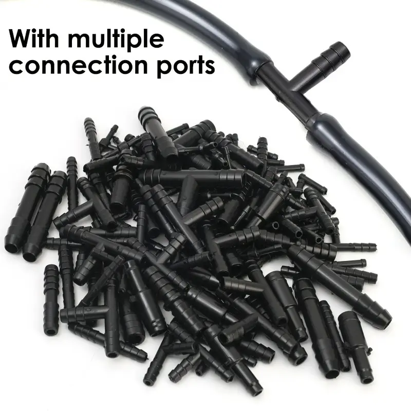128pcs/set Car Hose Connector Assortment Reducer Set Plastic Straight T Piece Connectors for Cooling Systems Fuel Systems