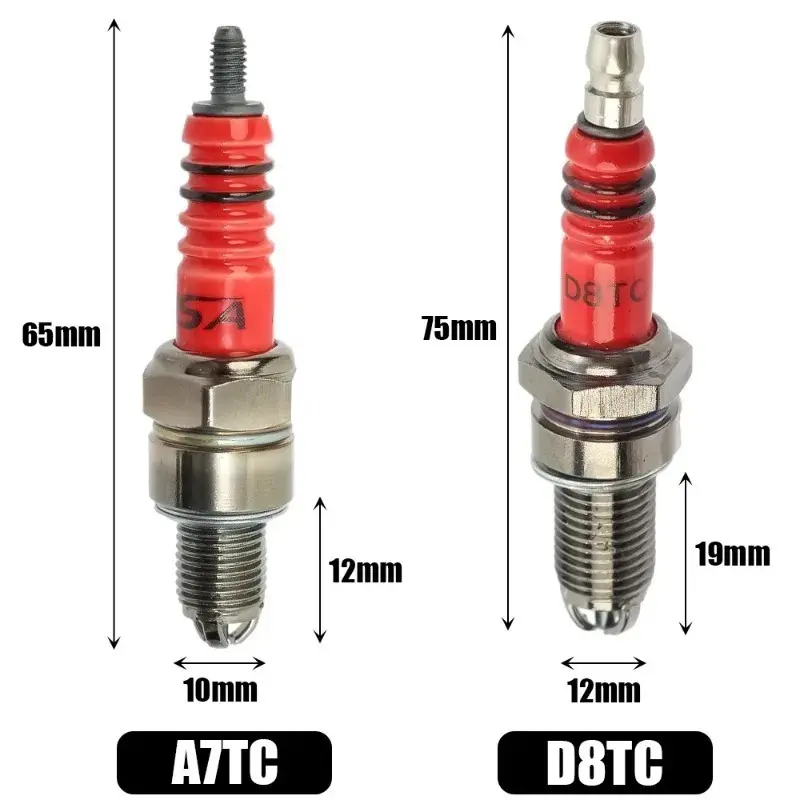Racing 3 Electrode 10mm Spark Plug A7TC Fits For GY6 50CC 110CC 125CC 150CC ATV Scooter Dirt Bike Go Kart Motorcycle Accessories