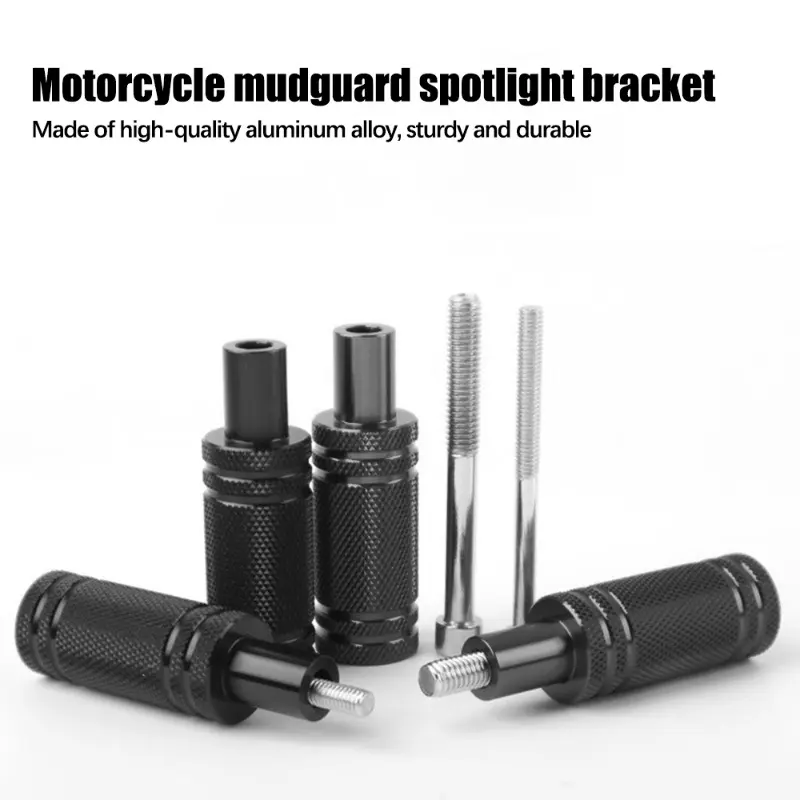 M8 M6 Bolt Holder Motorcycle LED Headlight Fog Light Mounting Bracket Post Support Base Black Universal Adjustable Mount Bracket