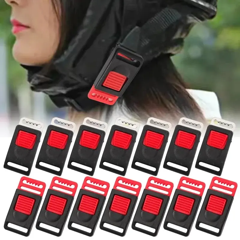 Universal Adjustable Plastic Clip Fastener Secure Safety Connector Motorcycle Accessories Electric Scooter Safety Helmet Buckle