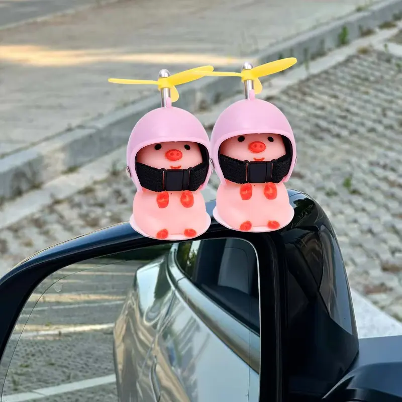 Cute Pig Toy Decor Helmet Decal Bike Motor Driving Decor for Car Motorcycle Decoration Wearing Helmet Car Styling Ornaments