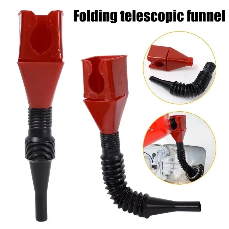 Car Refueling Funnel Gasoline Foldable Plastic Car Motorcycle Refueling Oil Funnel for Car Engine Filling Tool Accessories