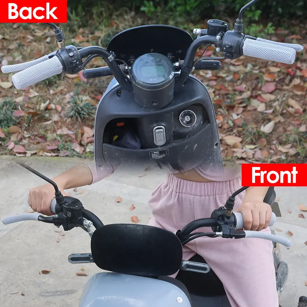 Motorcycle Ice Silk Handlebar Cover Sunscreen Nonslip Breathable Handlebars Covers Summer Decorative Brake Handle Covers