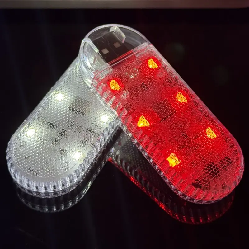 LED Car Mini Touch Light USB Charging Portable Auto Roof Ceiling Reading Night Lamp Wireless Car Decoration Ambinet Light