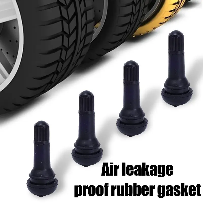 10Pcs TR413 Snap in Type Rubber Valve Tool SET Tubeless Tyre Valves Stems Universal Rubber Nozzle Aluminum Alloy Rubber Nozzle