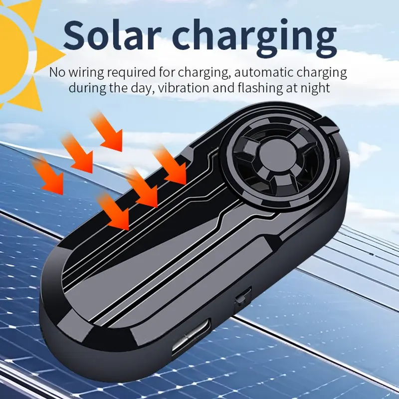 Car Solar Burst Flash Warning Light with Aroma Box Door Led Decorative Light Safety Car Charging Simulation Anti-theft Light