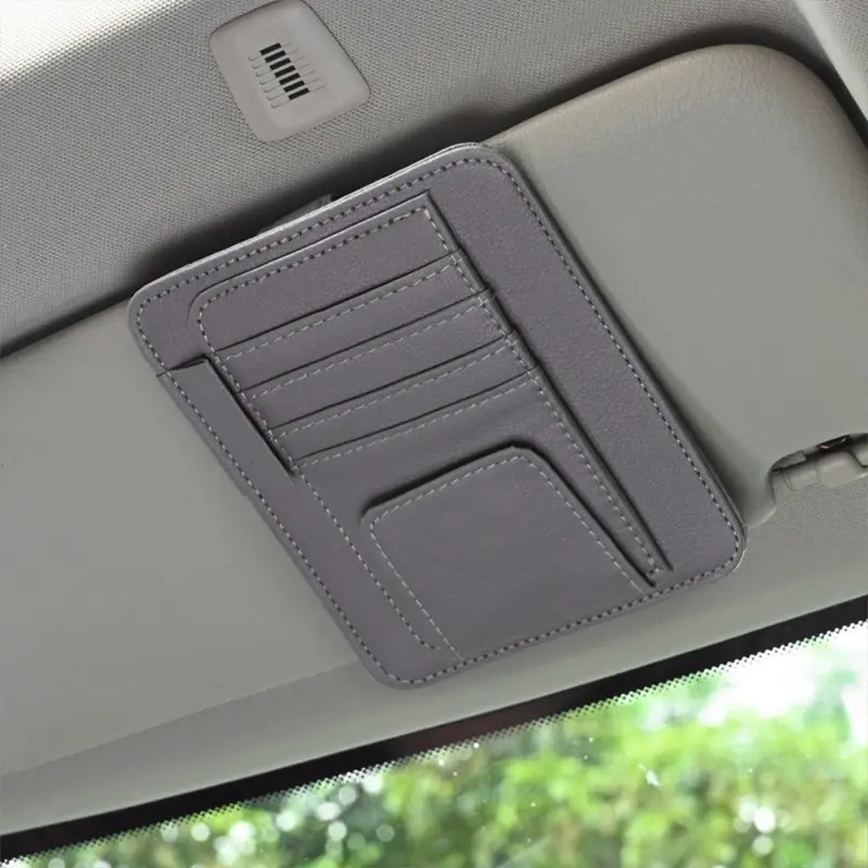 Visor Storage Multi-Pocket Car Sun Visor Document Storage Multi-functional Pen Card Glasses Clip Holder Organizer Interior Decor