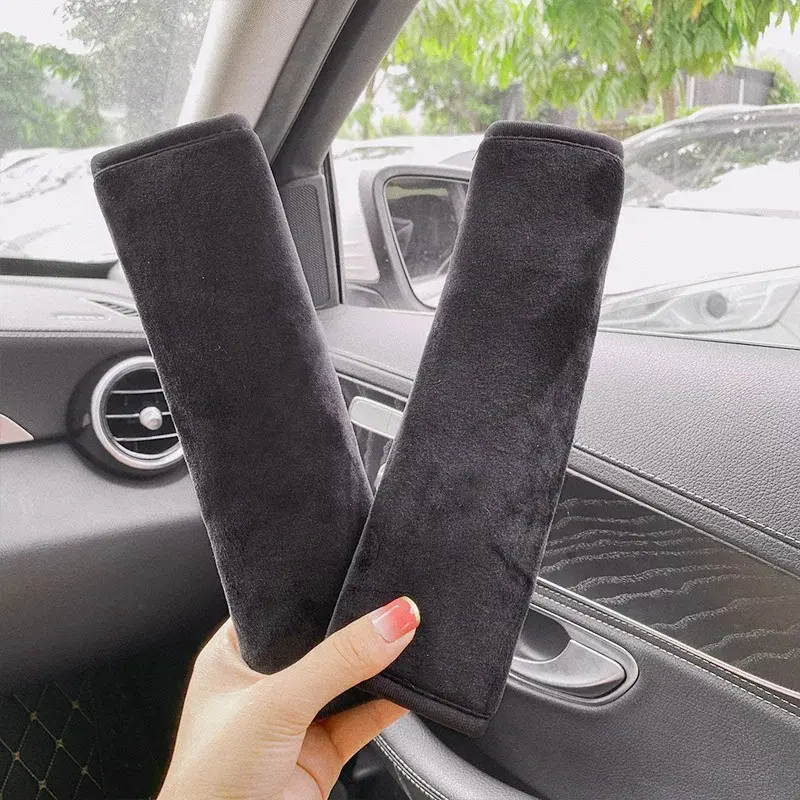 Universal Car Seat Belt Cushion Strap Cover Cushion Strap Safety Shoulder Short Plush Protector Interior Accessories