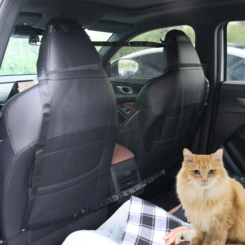 Car Pet Isolation Net Dog Luggage Cat Storage Obstacle Network Safe Driving Fixed Hook Trunk Net Bag Auto Organizer
