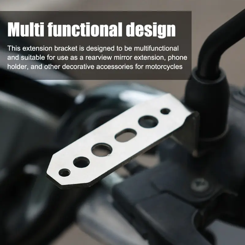 1pcs Motorcycle LED Headlight Bracket Rearview Mirror Lamp Spotlight Extension Holder Clamp Motorbike Scooter Accessories