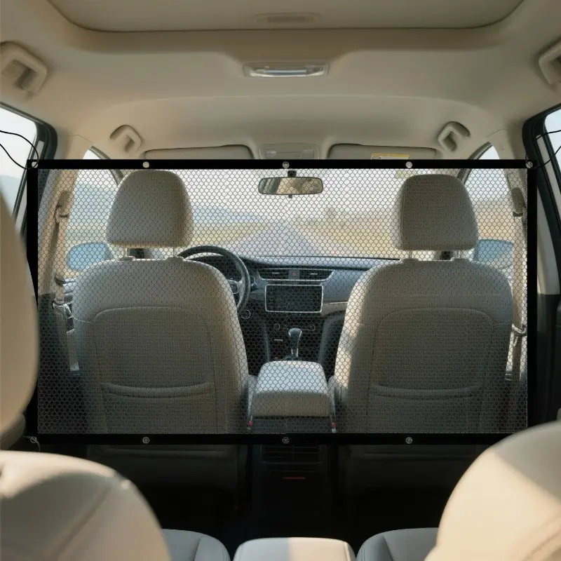 Car Pet Isolation Net Dog Luggage Cat Storage Obstacle Network Safe Driving Fixed Hook Trunk Net Bag Auto Organizer