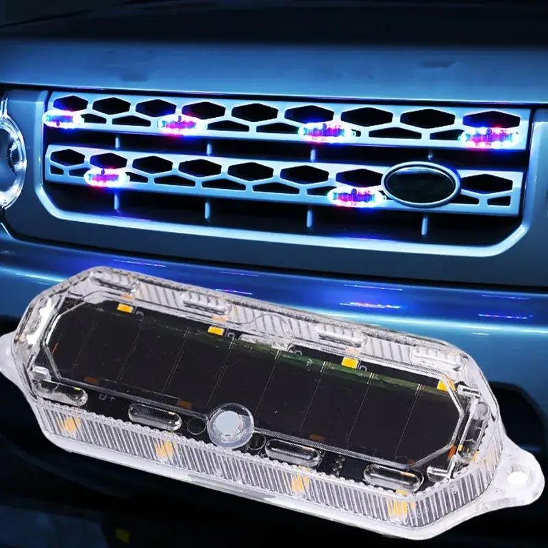 Mini LED Solar Power Car Warning Light Night Security Simulated Alarm Wireless Anti-Theft Caution Lamp Motorcycles Flashing Lamp