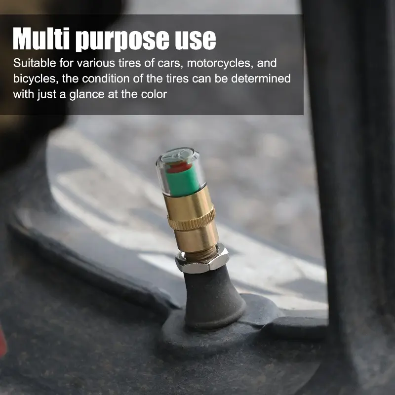 Car Tire Pressure Indicator Tire Pressure Gauge Indicator Alert Monitoring Valve Cap Sensor External Valve Detection with Tools