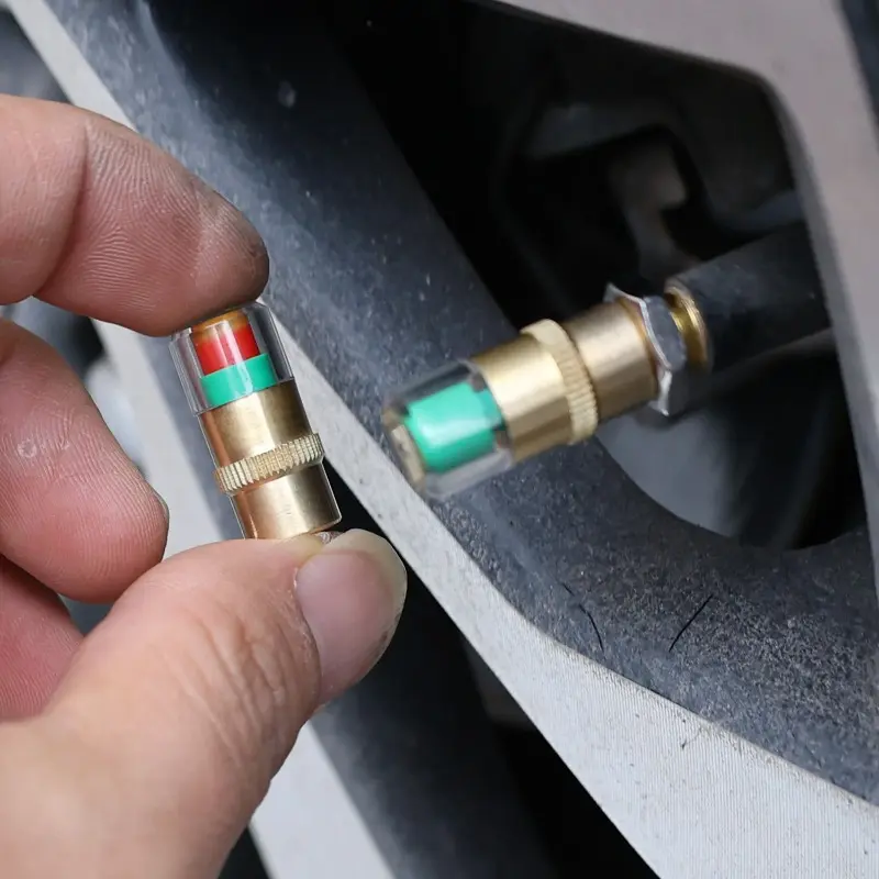 Car Tire Pressure Indicator Tire Pressure Gauge Indicator Alert Monitoring Valve Cap Sensor External Valve Detection with Tools