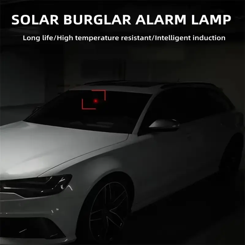 Car Fake Security Light Solar Powered Simulated Dummy Alarm Wireless Warning Anti-Theft Caution Lamp LED Flashing Lights