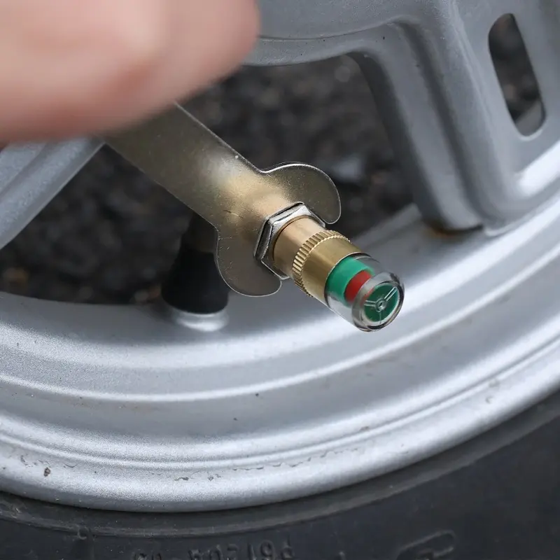 Car Tire Pressure Indicator Tire Pressure Gauge Indicator Alert Monitoring Valve Cap Sensor External Valve Detection with Tools