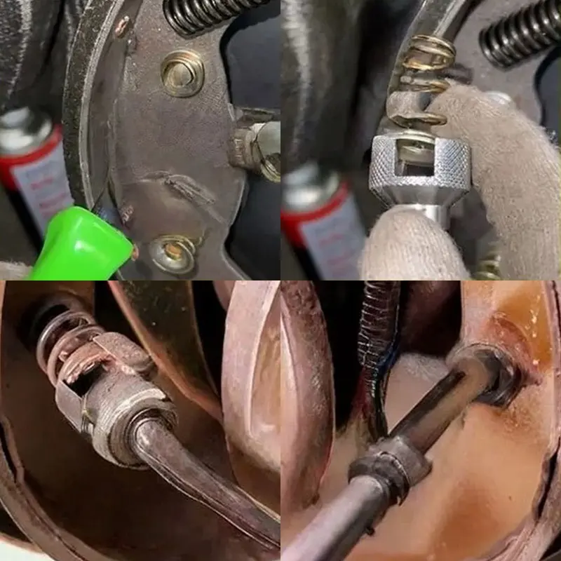 Professional Drum Brake Spring Removal Tool Chromium Vanadium Steel ABS Coated Anti-Slip Automotive Brake Service Kit