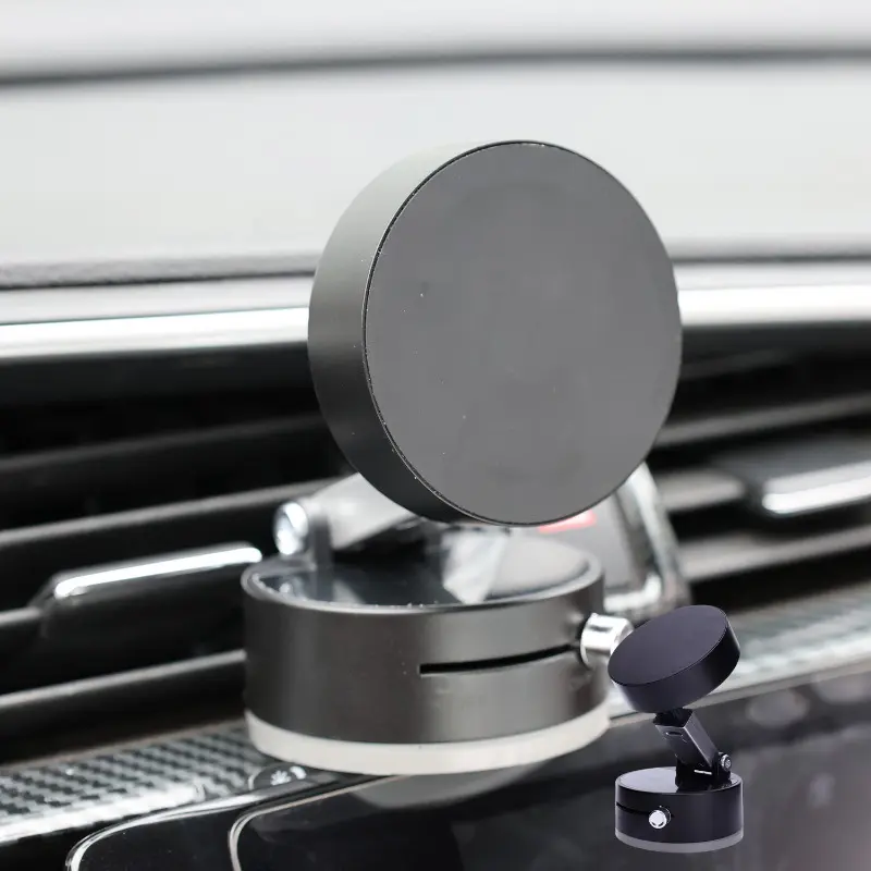 Double-sided Suction Cup Phone Holder Vacuum Magnetic Car Mount Foldable Lazy Bracket Interior Accessories for IPhone Android