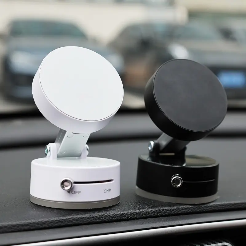 Double-sided Suction Cup Phone Holder Vacuum Magnetic Car Mount Foldable Lazy Bracket Interior Accessories for IPhone Android