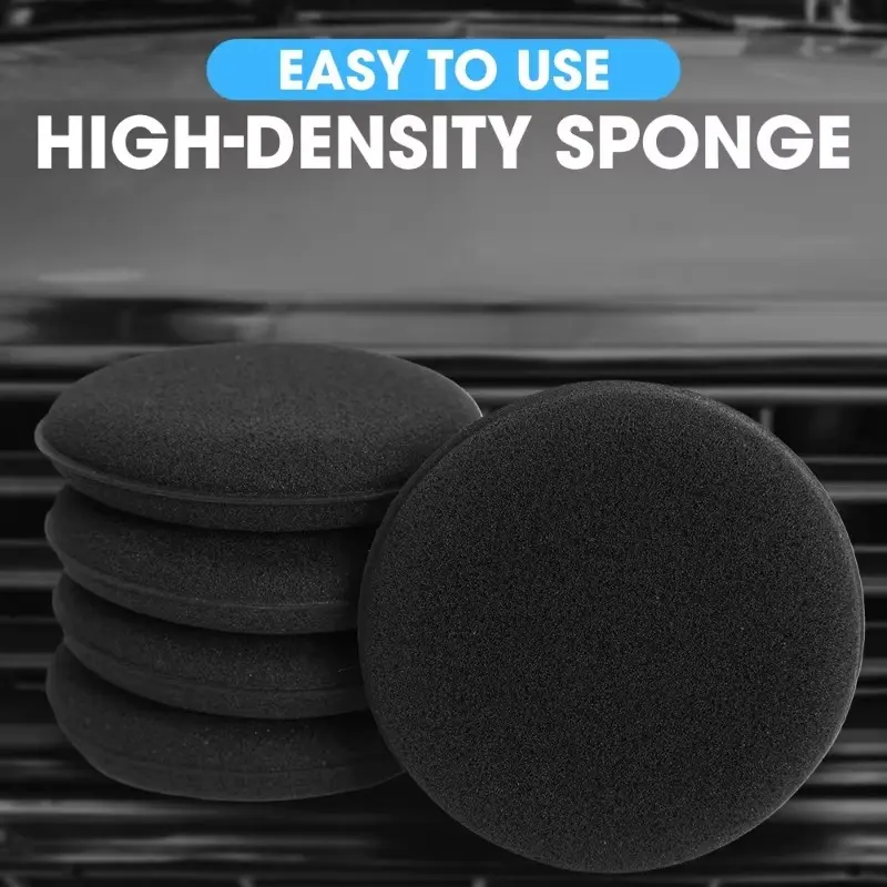 10/1pcs Round Car Waxing Polish Wax Foam Sponge High Density Applicator Pads Cleaning Sponge Auto Detail Wash Car Cleaning Tool