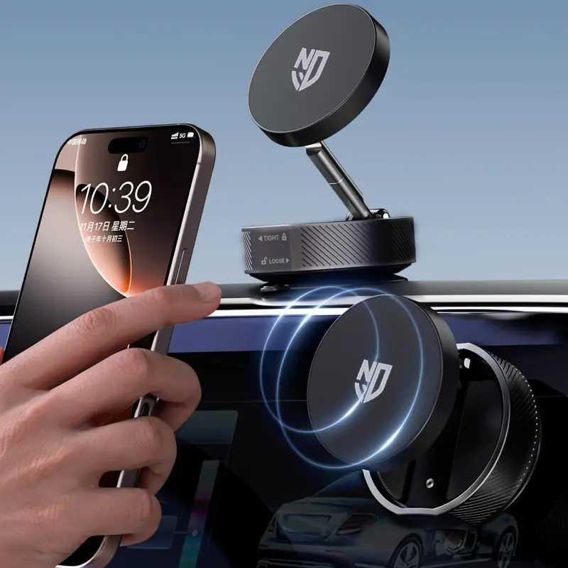 Vacuum Suction Cup Magnetic Phone Holder Universal Multi-functional 360° Rotate Foldable Storage Vacuum Suction Phone Stand