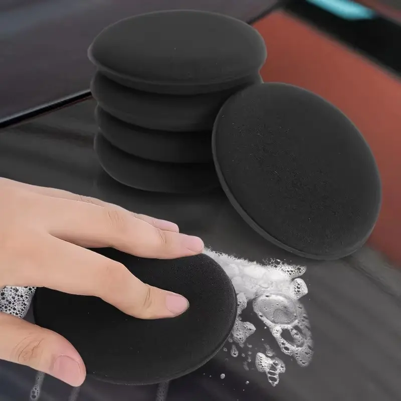 10/1pcs Round Car Waxing Polish Wax Foam Sponge High Density Applicator Pads Cleaning Sponge Auto Detail Wash Car Cleaning Tool