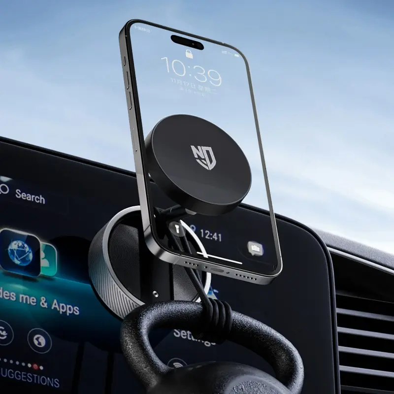 Vacuum Suction Cup Magnetic Phone Holder Universal Multi-functional 360° Rotate Foldable Storage Vacuum Suction Phone Stand