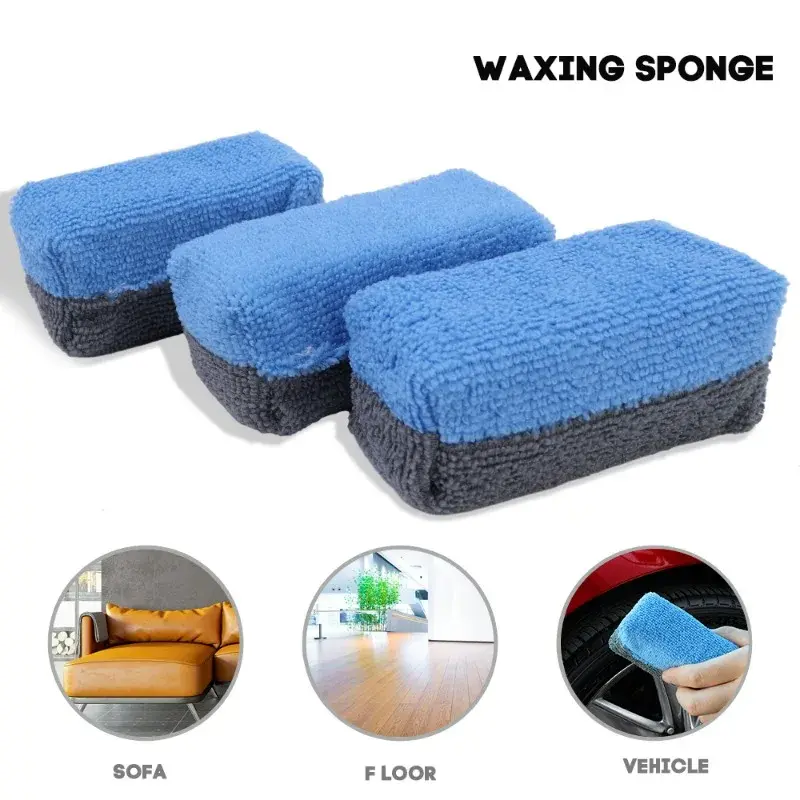 Microfiber Car Wash Sponge Wax Applicator Pads Car Paint Care Polishing Pads Polishing Sponges Auto Detailing Sponge Eraser