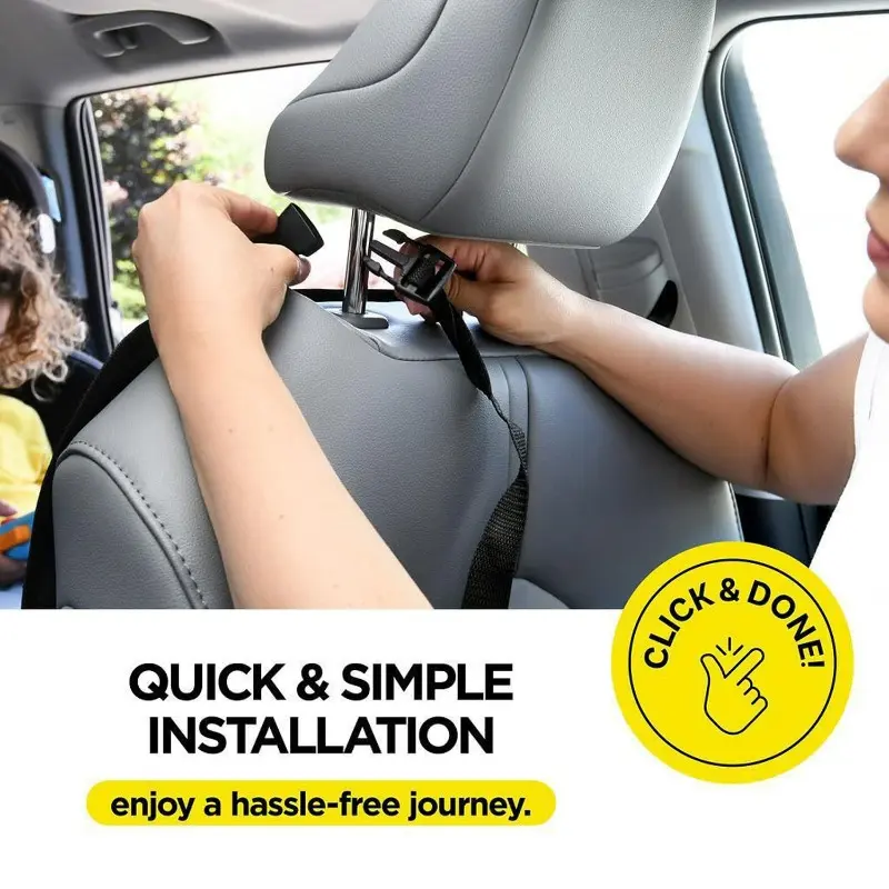 Car Back Seat Cover for Kids with 3 Pocket Storage Organizer Waterproof Kick Mats Backseat Protector Seat Back Kick Protector